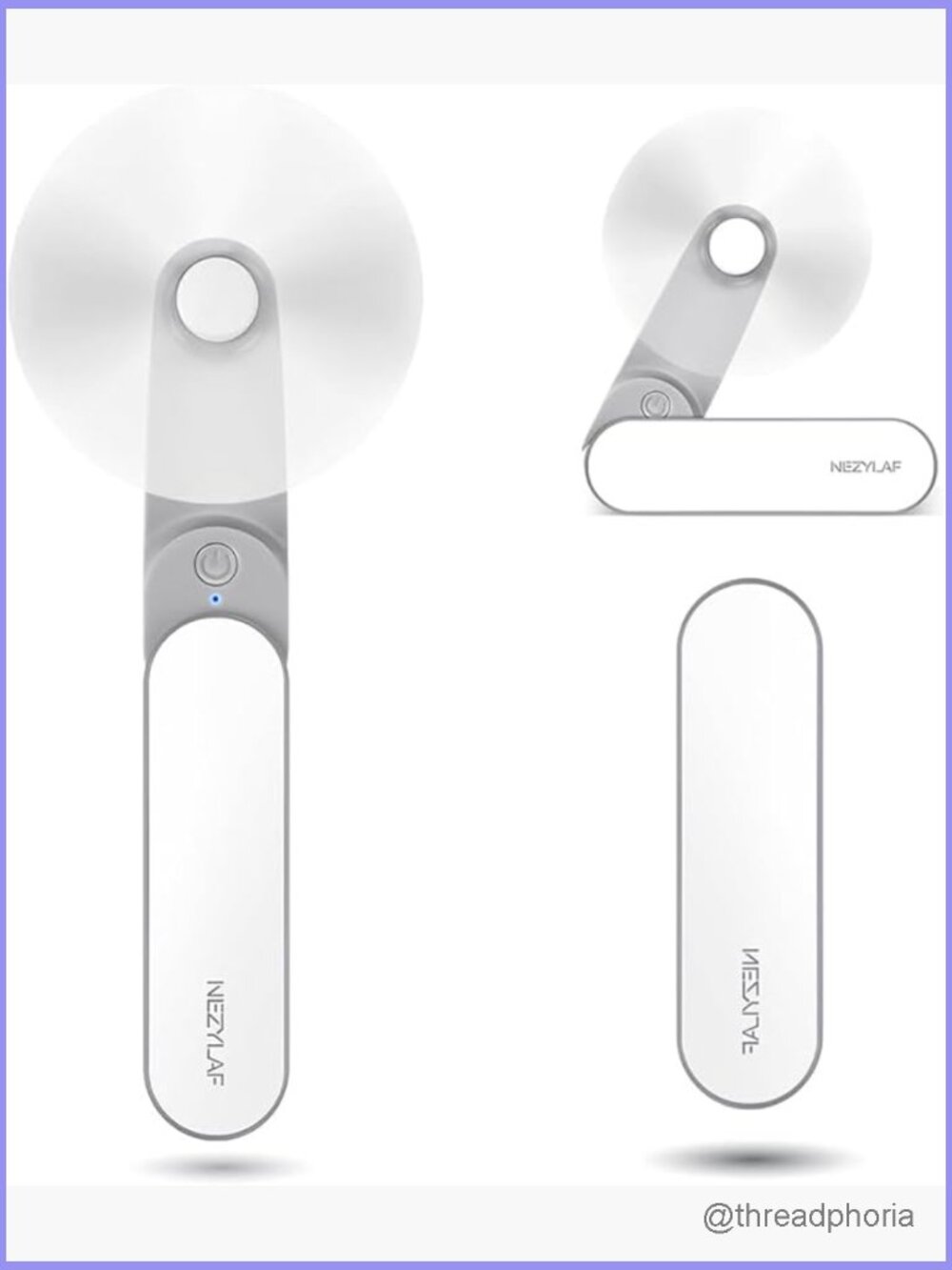 Portable Mini Handheld Fan, Rechargeable Personal Fan Travel, 9-15 Hrs Runtime, - Picture 1 of 7